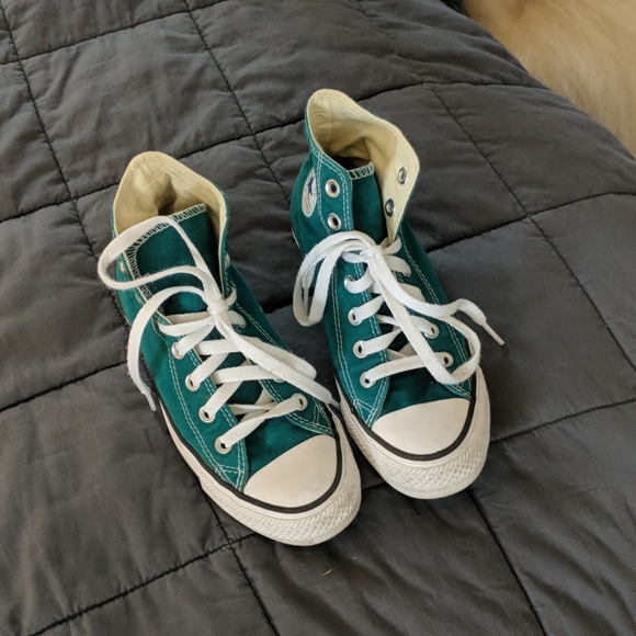 converse turquoise high tops